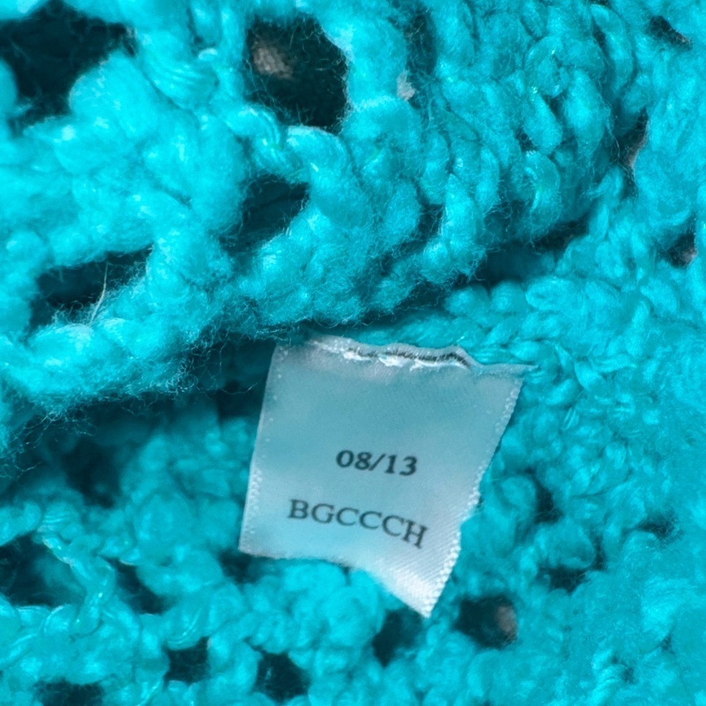 Aeropostale Women's V-Neck Turquoise Sweater - Picture 3 of 4